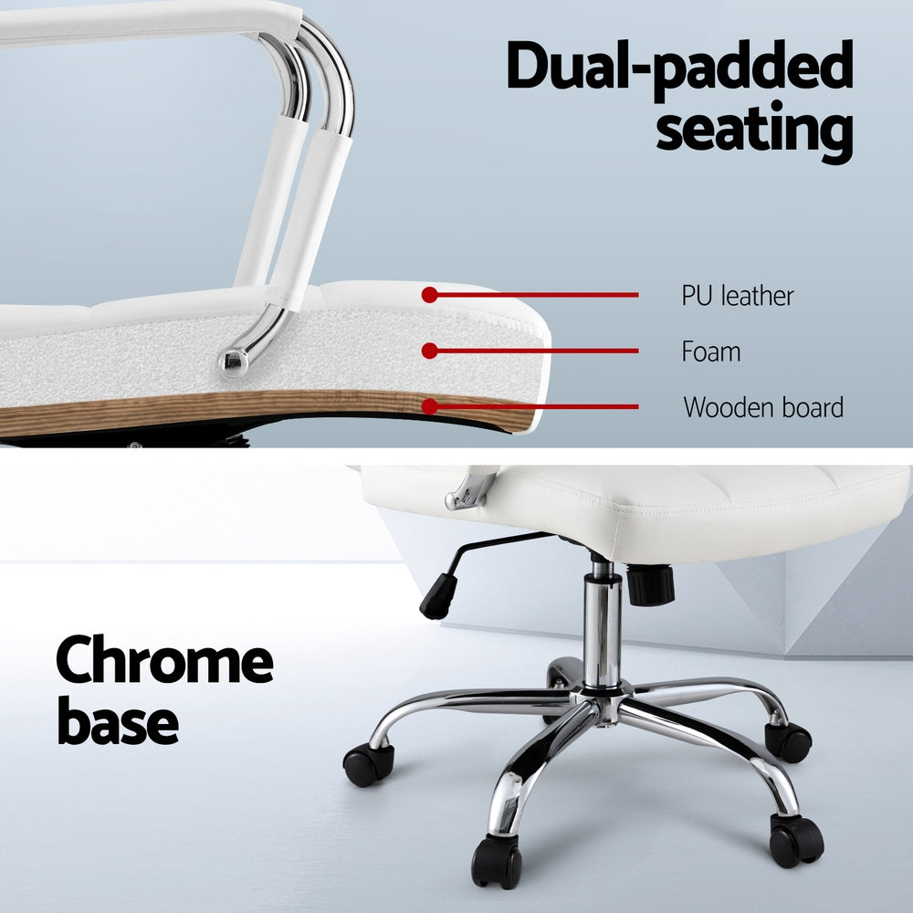 Office Chair | PU Leather Seat | Work & Computer Desk Chairs