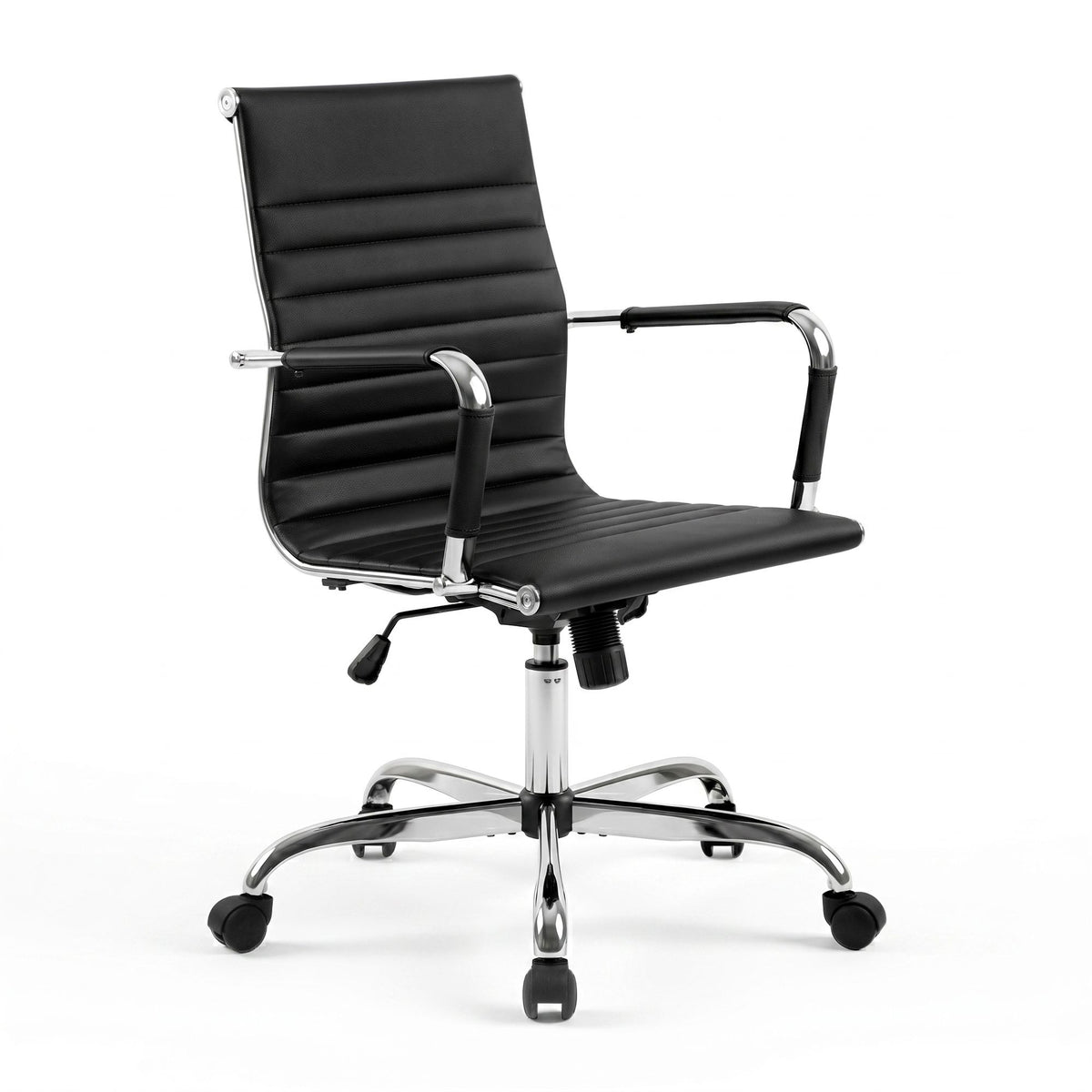 Gaming Office Chair | Computer Desk Chairs | Home Work Study | Black Mid Back