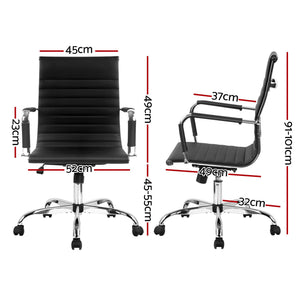 Gaming Office Chair | Computer Desk Chairs | Home Work Study | Black Mid Back