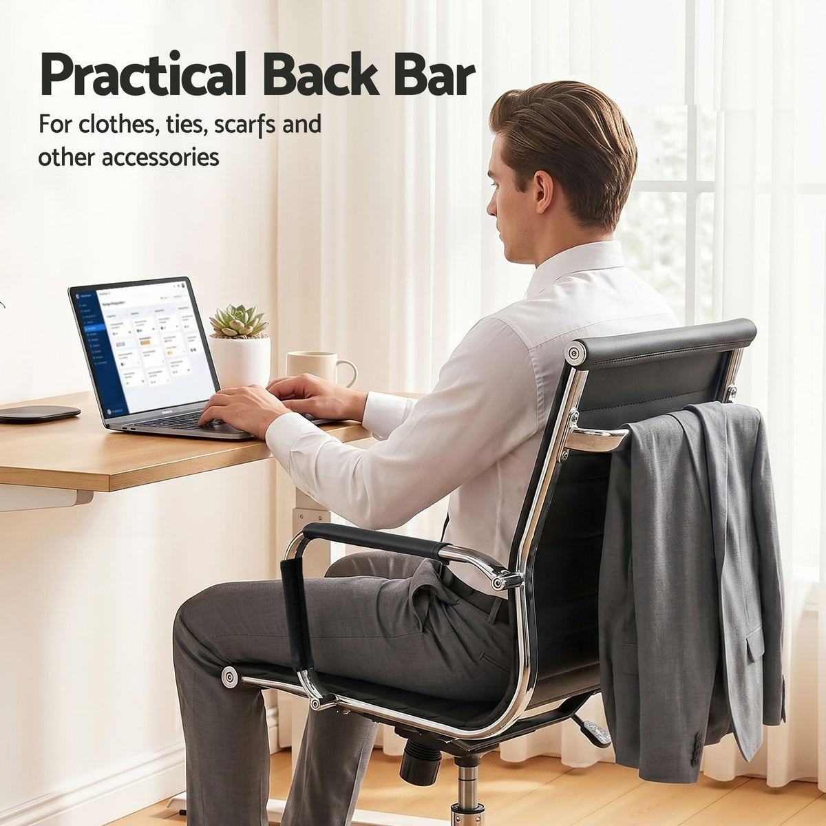Gaming Office Chair | Computer Desk Chairs | Home Work Study | Black Mid Back