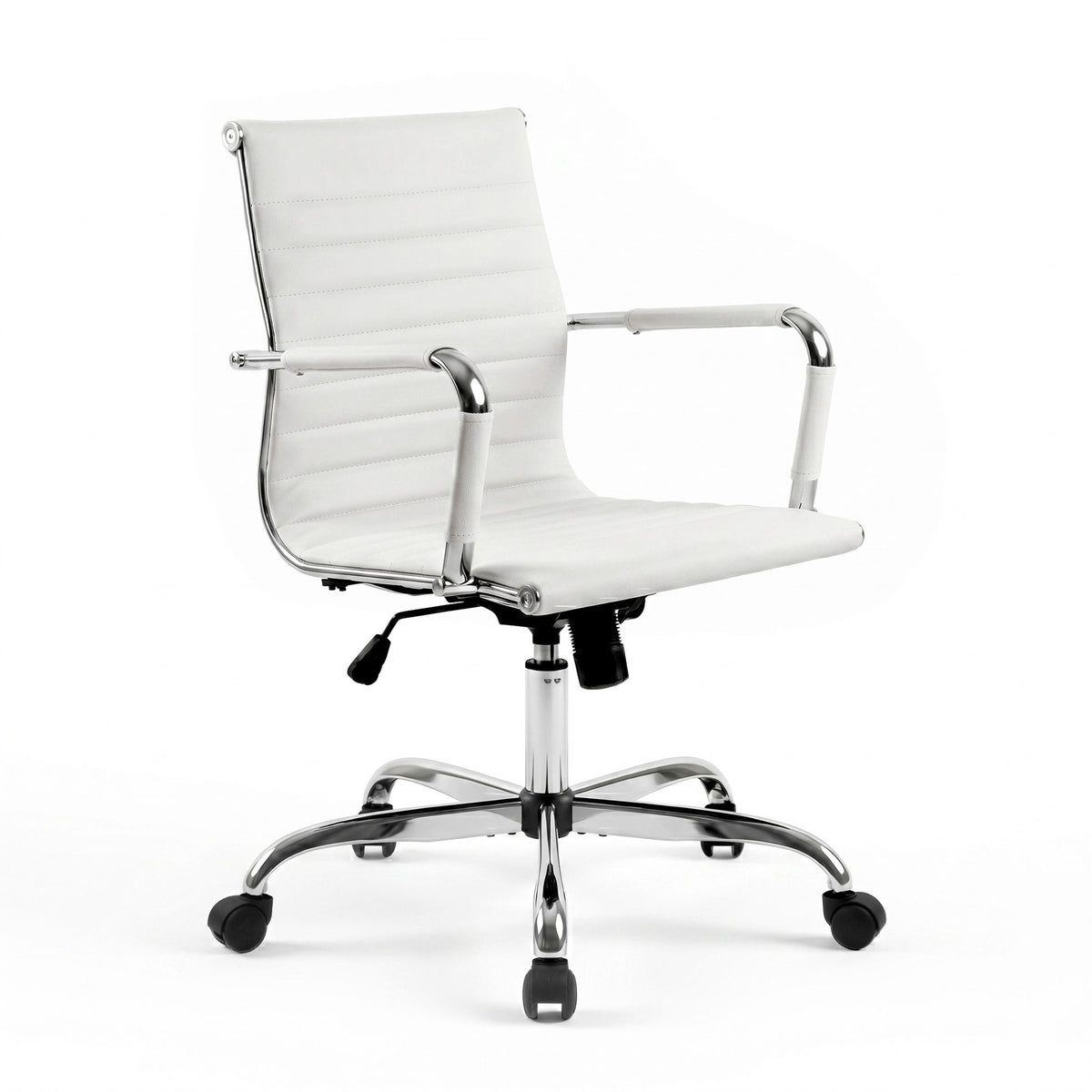 White Mid-Back Gaming Office Chair
