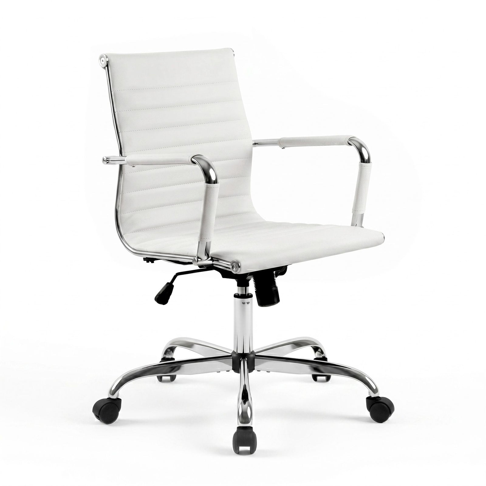 White Mid-Back Gaming Office Chair