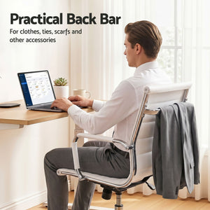 White Mid-Back Gaming Office Chair