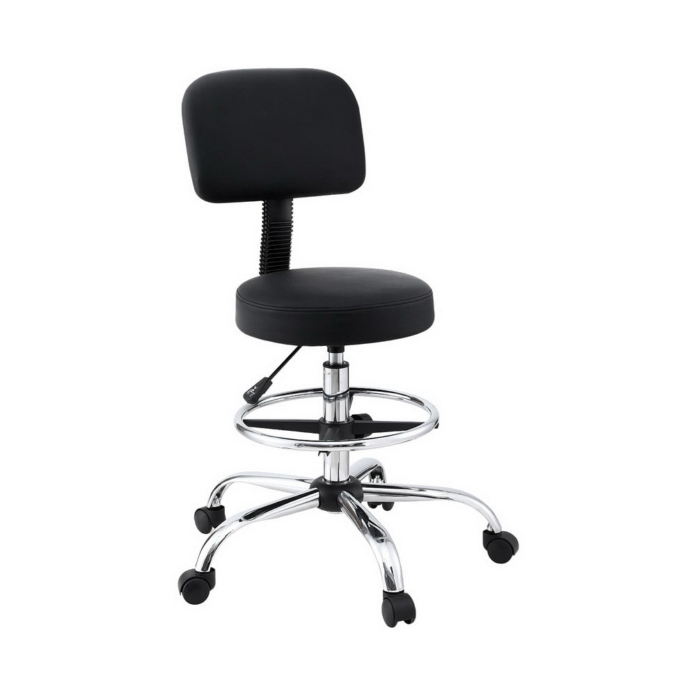 Office Chair | Drafting & Standing Desk | Ergonomic | PU Leather | Black
