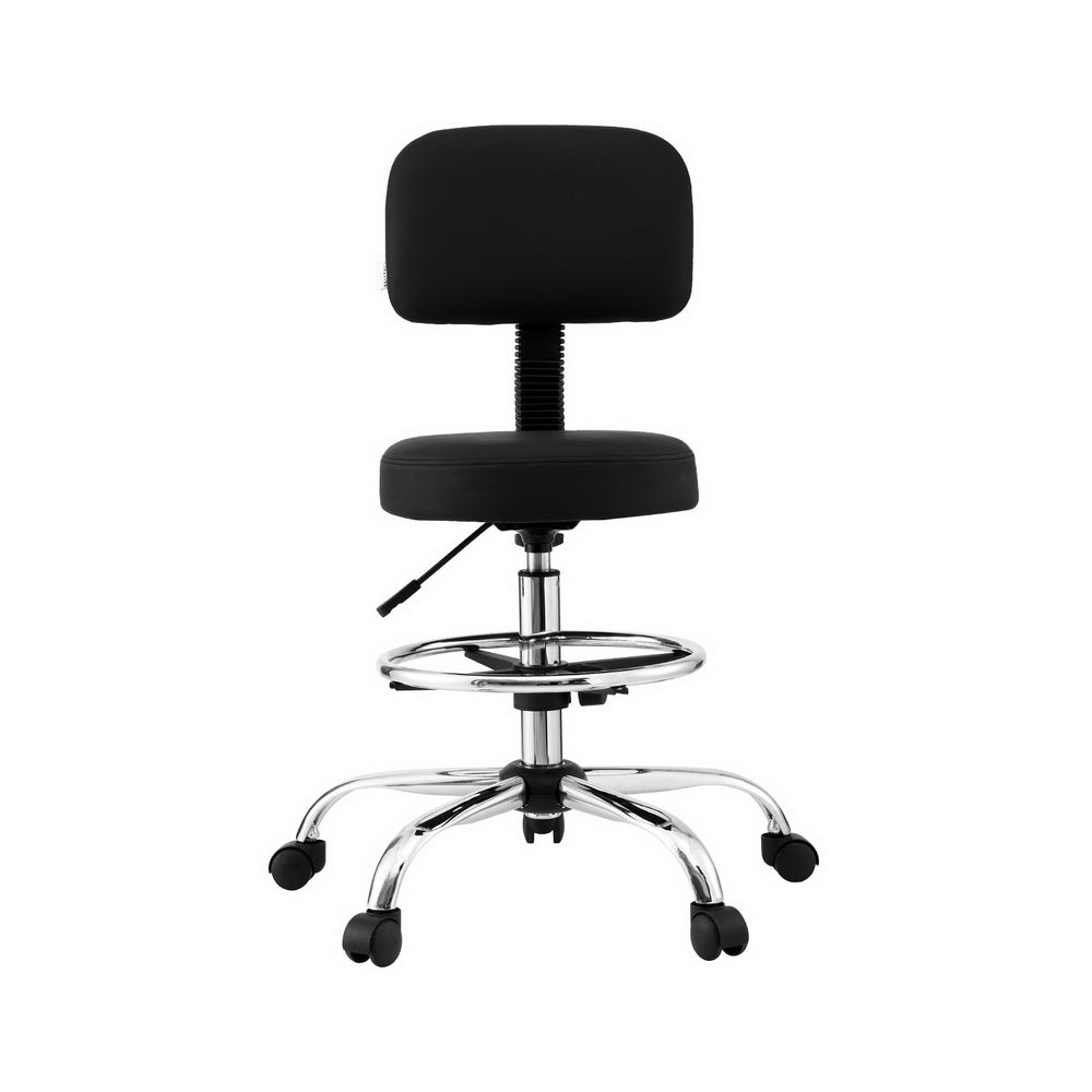 Office Chair | Drafting & Standing Desk | Ergonomic | PU Leather | Black