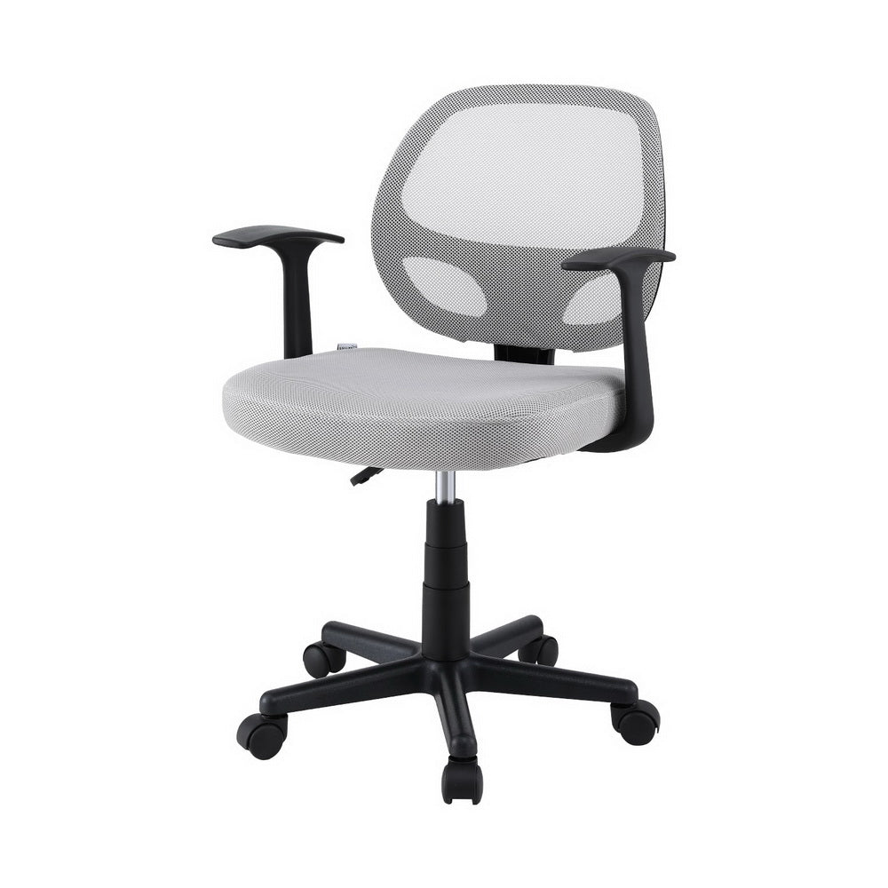 Office Chair | Mesh Computer Desk Chair | Gaming Work Study | Mid Back | Grey