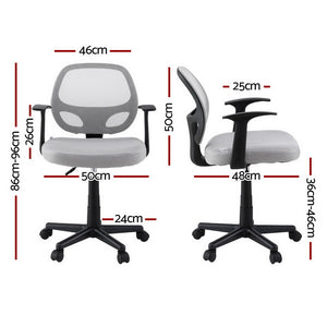 Office Chair | Mesh Computer Desk Chair | Gaming Work Study | Mid Back | Grey