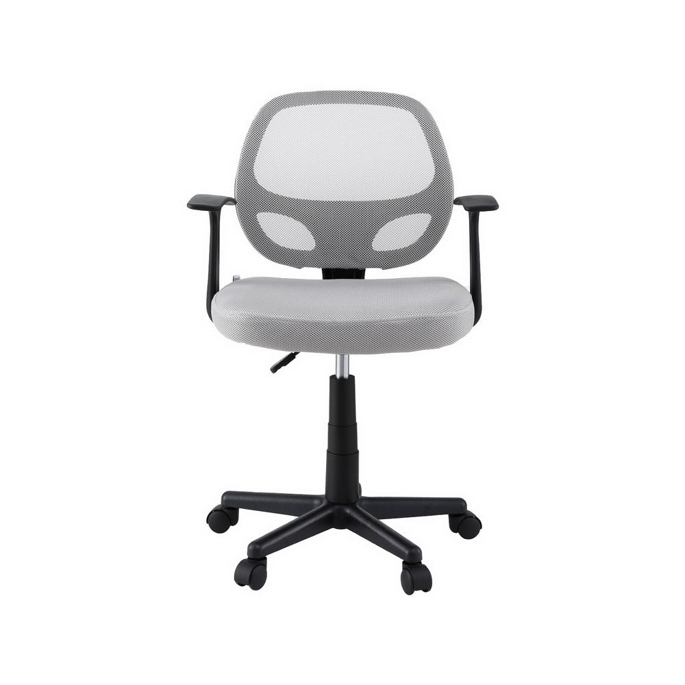 Office Chair | Mesh Computer Desk Chair | Gaming Work Study | Mid Back | Grey