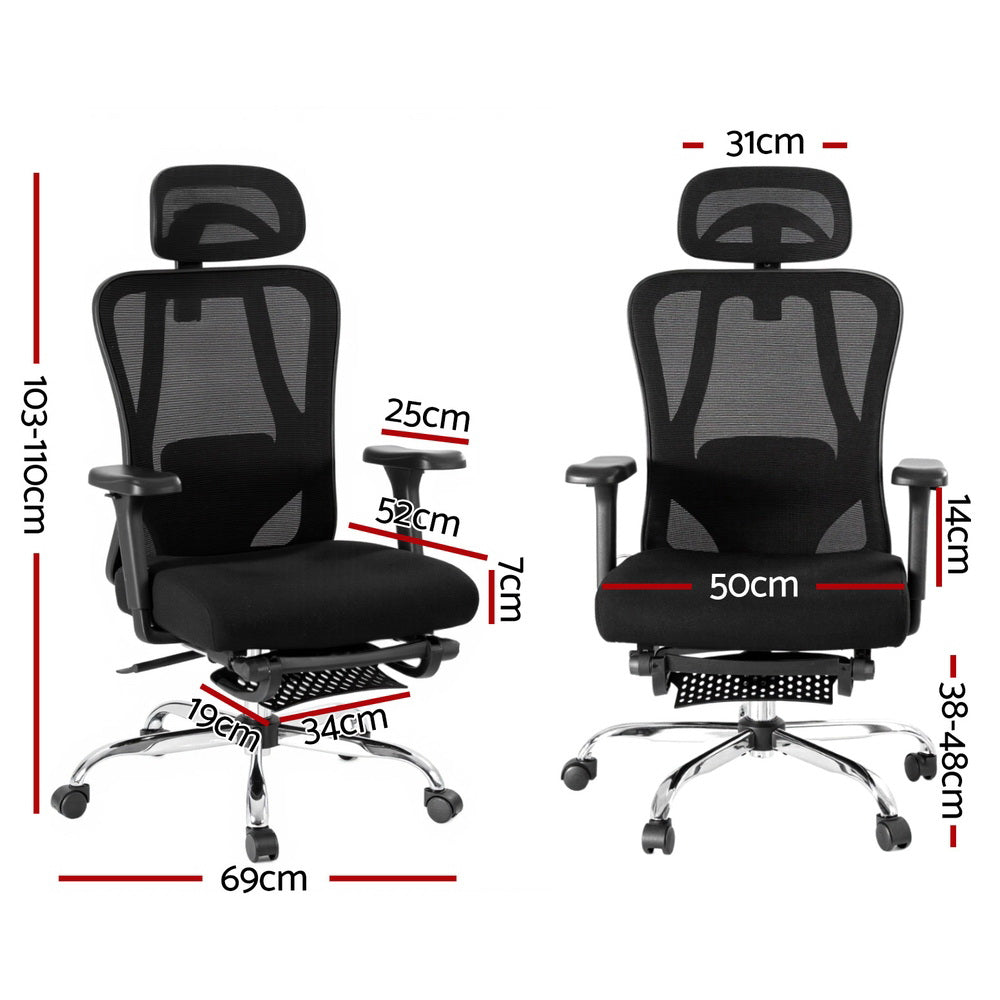 Ergonomic Mesh Office Chair | Comfortable Desk Chair | Black