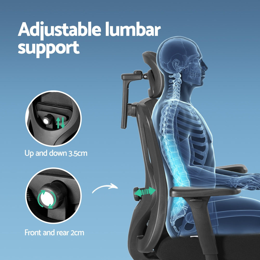 Ergonomic Mesh Office Chair | Comfortable Desk Chair | Black