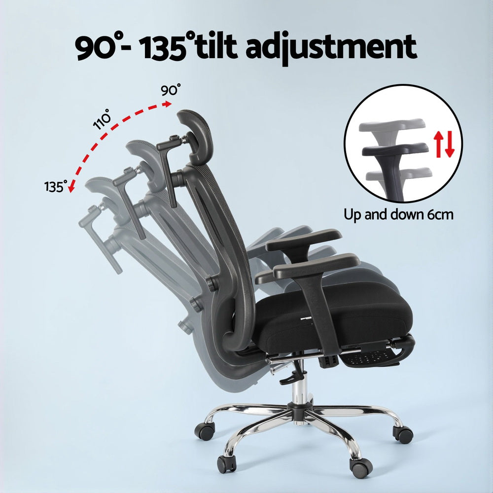 Ergonomic Mesh Office Chair | Comfortable Desk Chair | Black