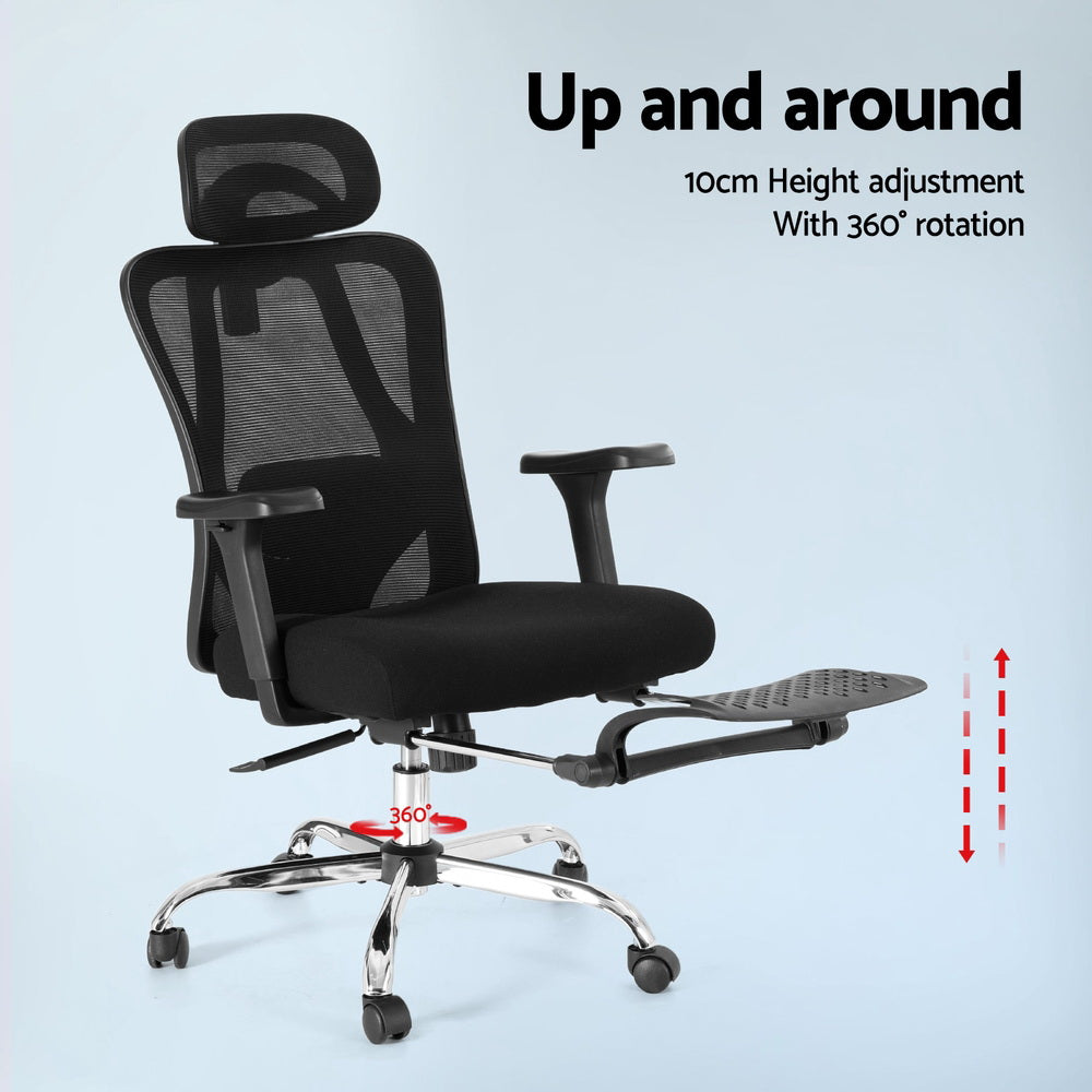 Ergonomic Mesh Office Chair | Comfortable Desk Chair | Black