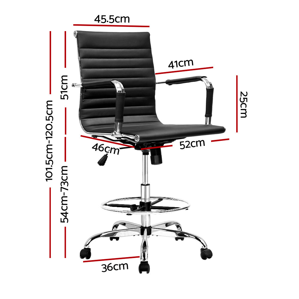 Office Chair | Drafting Stool | Leather Chairs | Black