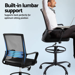 Office Chair | Drafting Stool | Mesh Computer Desk Chair | Studio Office | Black