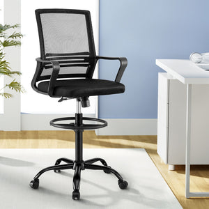 Office Chair | Drafting Stool | Mesh Computer Desk Chair | Studio Office | Black