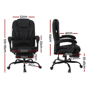 Office Chair | Executive Racing | Fabric Seat | Computer Desk Chair with Footrest