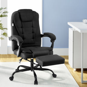 Office Chair | Executive Racing | Fabric Seat | Computer Desk Chair with Footrest