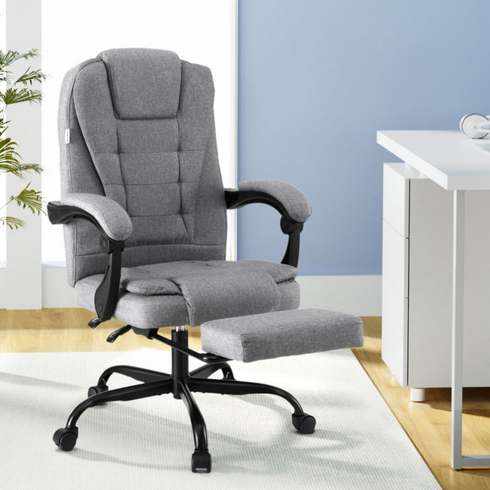 Office Chair | Executive Racing | Fabric Seat | Computer Desk Chair with Footrest