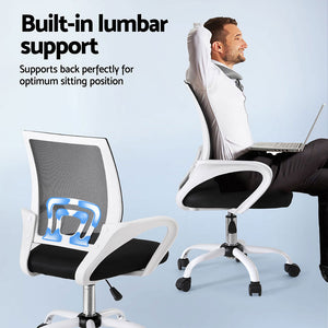 Artiss 2x Office Chair | Mesh | Computer Gaming Desk Chairs | Work Study | Mid Back