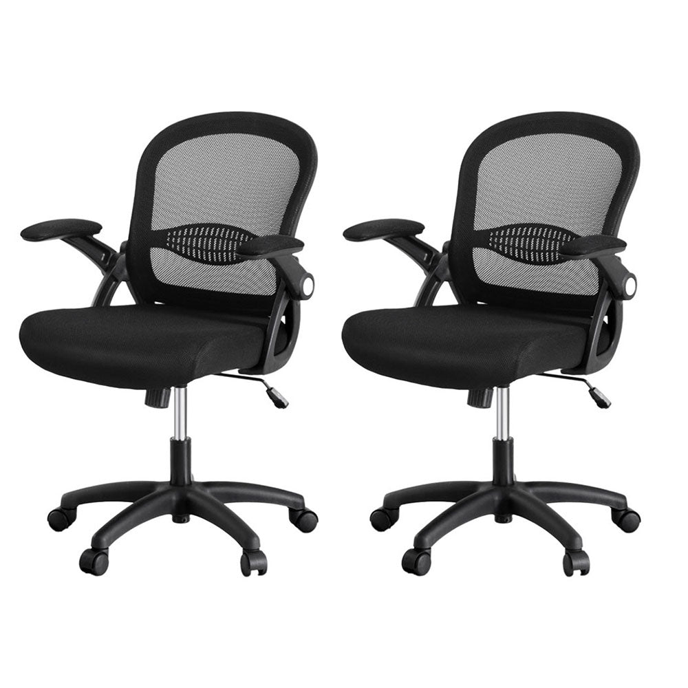Artiss 2x Mesh Office Chairs | Computer Gaming Desk Chairs | Work Study | Mid Back