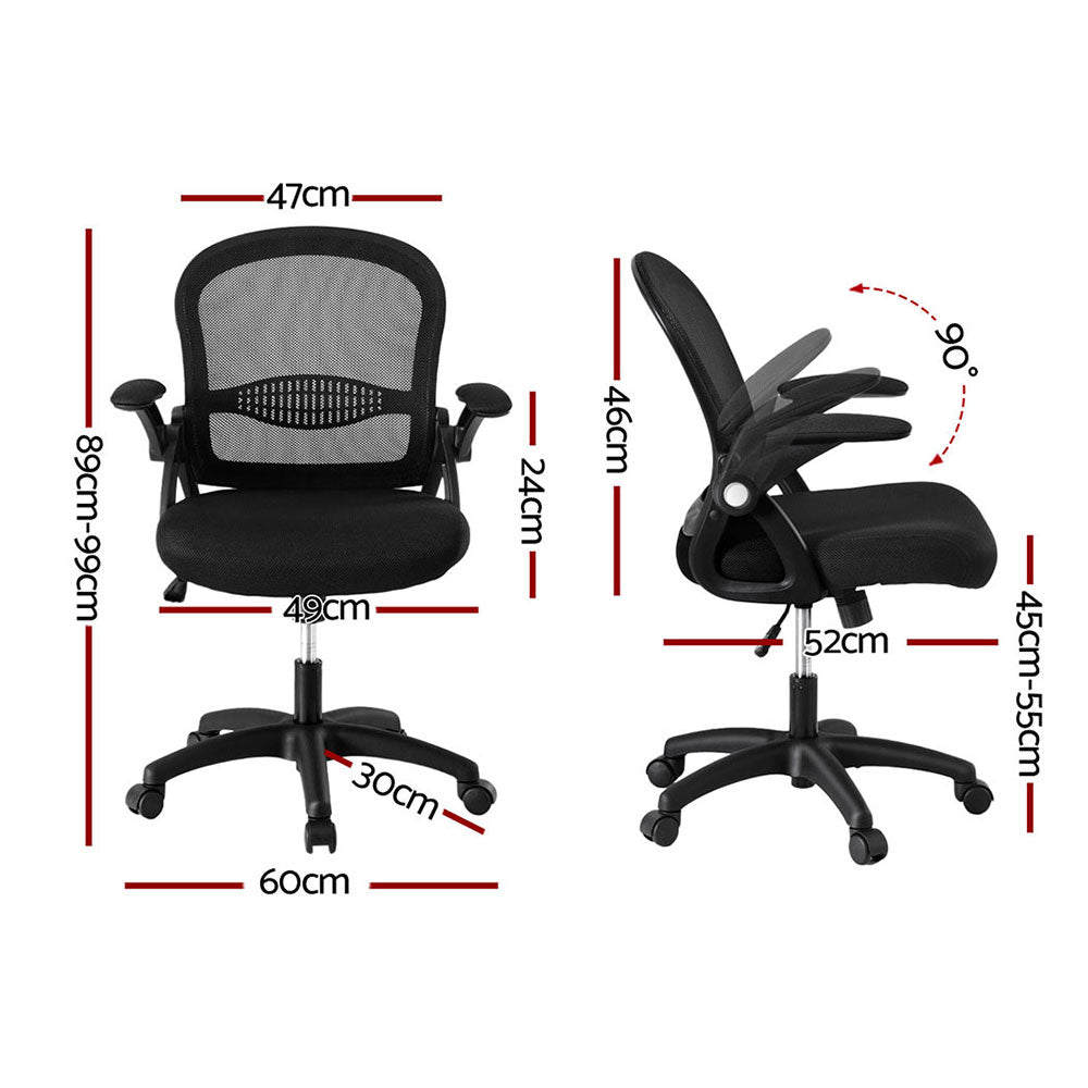 Artiss 2x Mesh Office Chairs | Computer Gaming Desk Chairs | Work Study | Mid Back