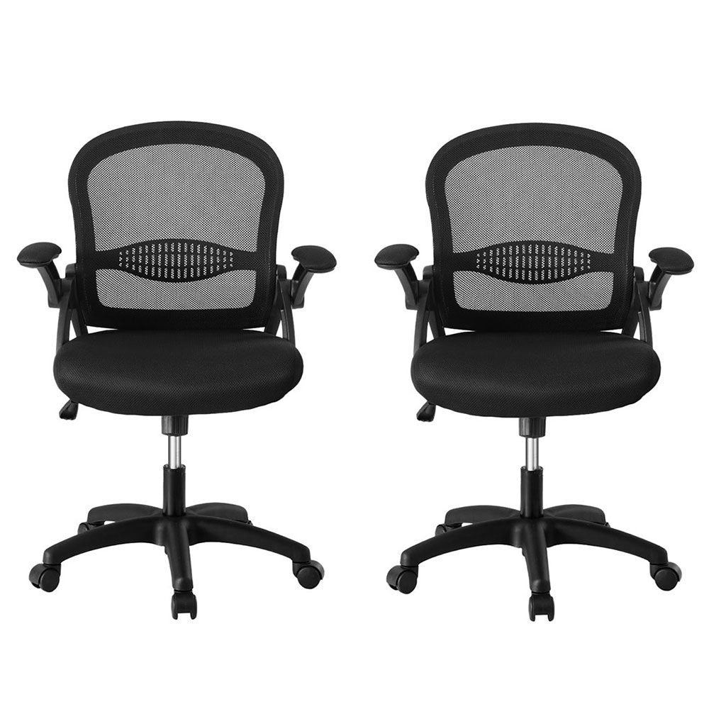 Artiss 2x Mesh Office Chairs | Computer Gaming Desk Chairs | Work Study | Mid Back