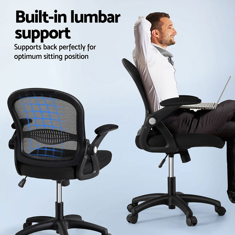 Artiss 2x Mesh Office Chairs | Computer Gaming Desk Chairs | Work Study | Mid Back