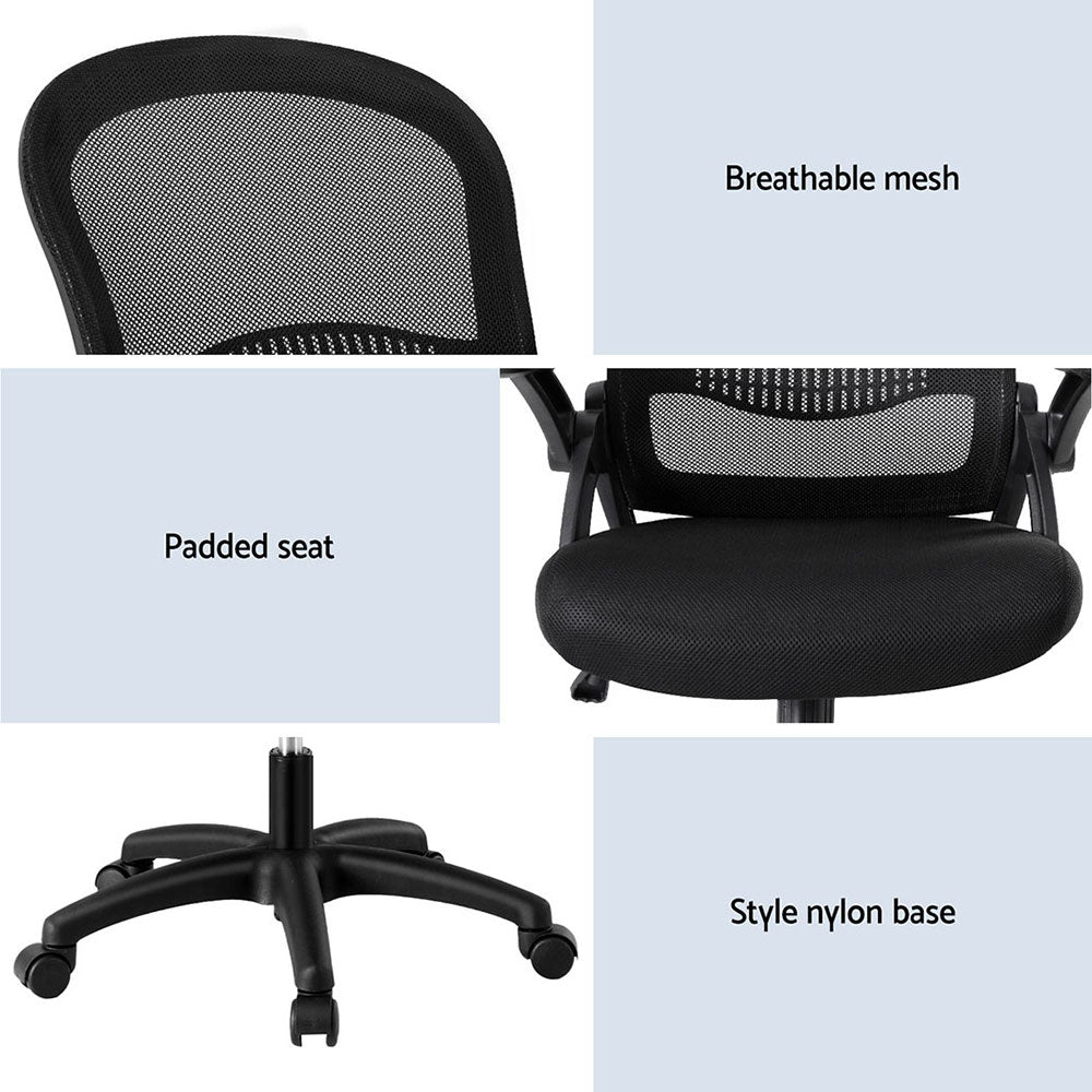 Artiss 2x Mesh Office Chairs | Computer Gaming Desk Chairs | Work Study | Mid Back