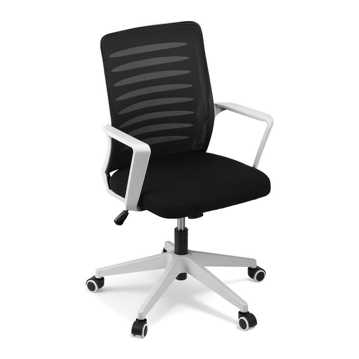 Mesh Office Chair | Mid Back | Lumbar Support | Swivel Height Adjust | Black & White