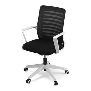 Mesh Office Chair | Mid Back | Lumbar Support | Swivel Height Adjust | Black & White