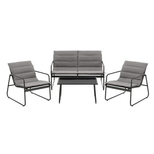 Gardeon Outdoor Sofa Set | 4PCS | Table & Chairs with Cushions | Patio Furniture