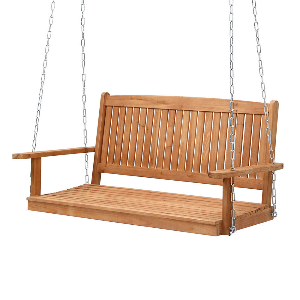 Porch Swing Chair | Wooden Bench | 2 Seater | Outdoor Furniture | With Chain