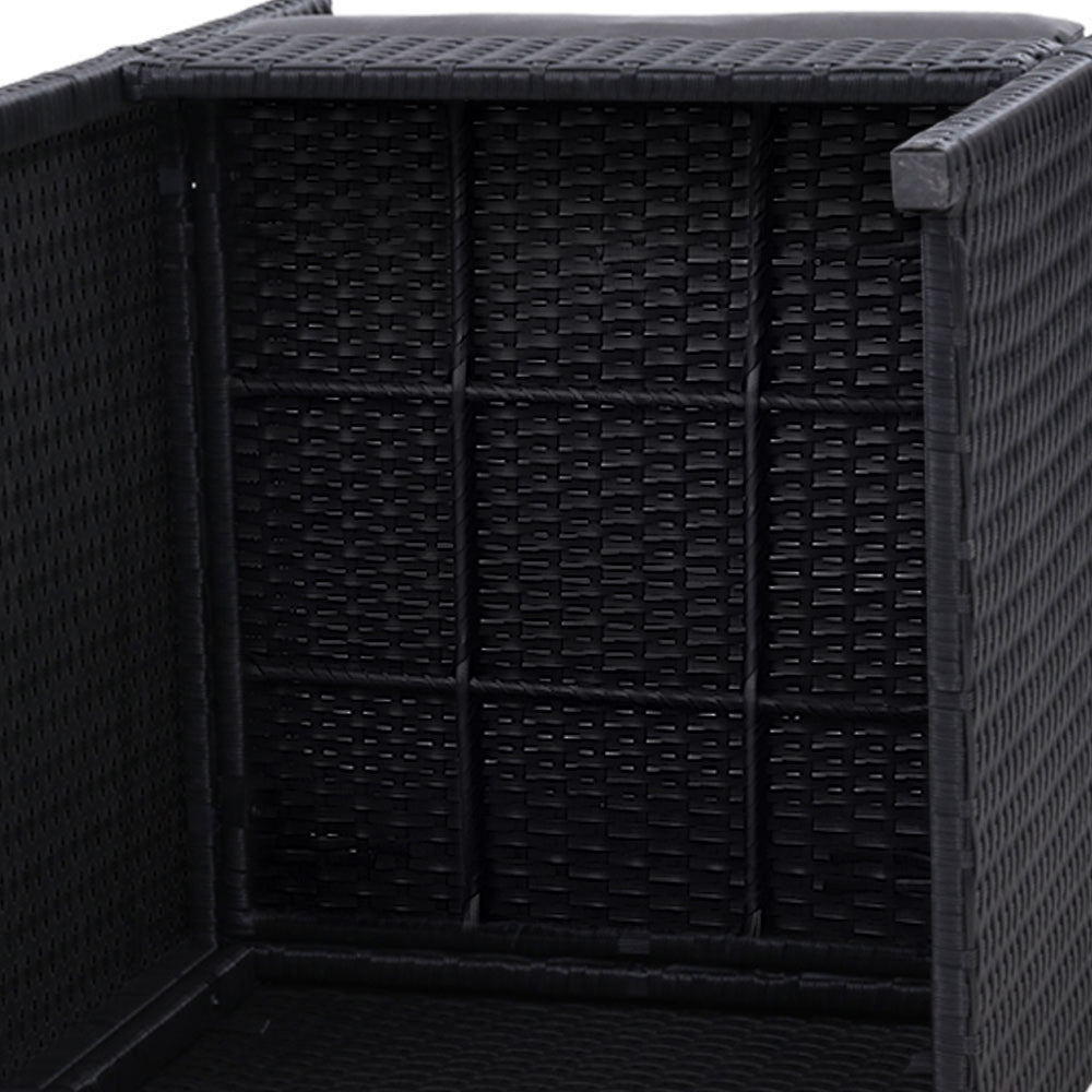 2PC Outdoor Dining Chairs | Patio Furniture | Wicker Garden Cushion | Hugo