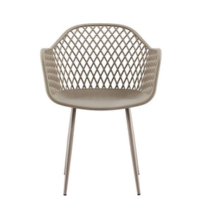 Outdoor Dining Chairs Set 4pc | PP Lounge Chairs | Coffee Colour