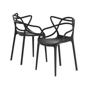 4PC Outdoor Dining Chairs | PP Portable Stackable Chair | Patio Furniture