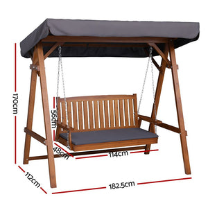 Wooden Swing Chair For Outdoors / Patio