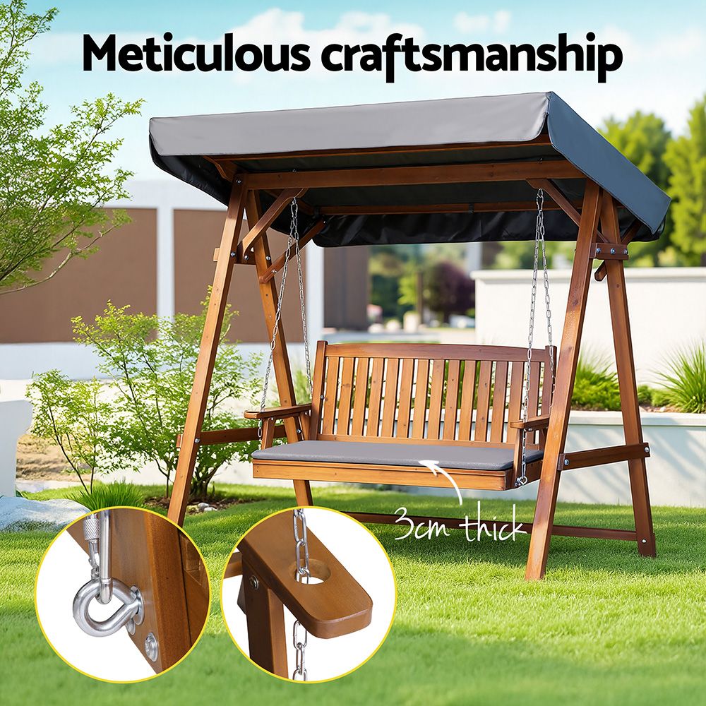Wooden Swing Chair For Outdoors / Patio