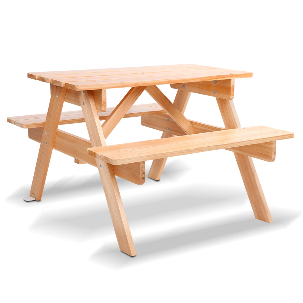 Keezi | Kids Outdoor Table and Chairs | Picnic Bench Set | Children | Wooden