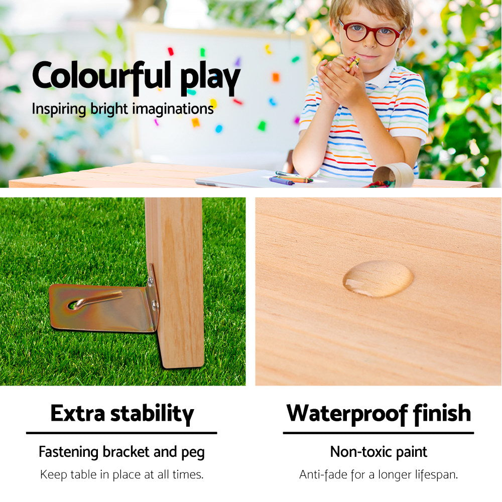 Keezi | Kids Outdoor Table and Chairs | Picnic Bench Set | Children | Wooden