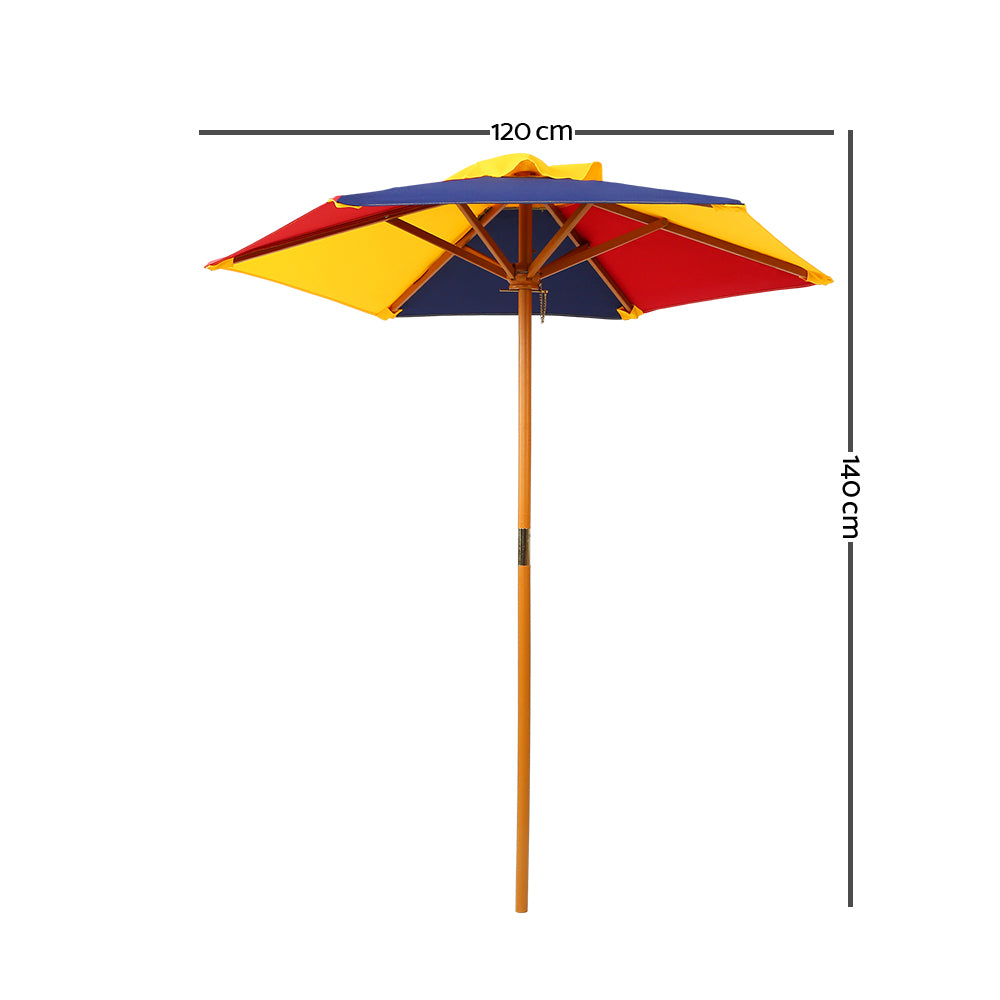 Wooden Picnic Table Set | With Umbrella