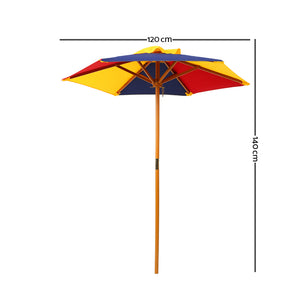 Wooden Picnic Table Set | With Umbrella