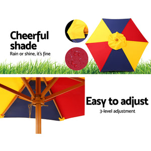 Wooden Picnic Table Set | With Umbrella