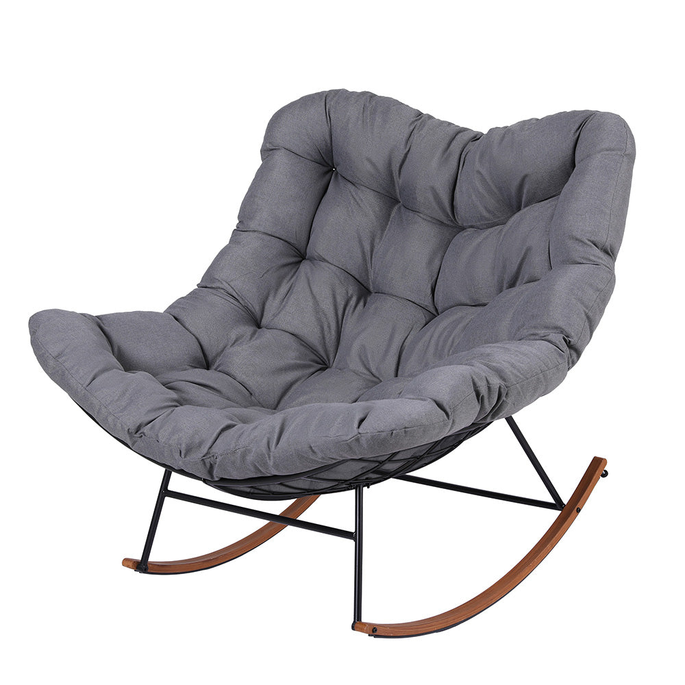 Outdoor Rocking Chair | Papasan Recliner | Patio Lounge Setting