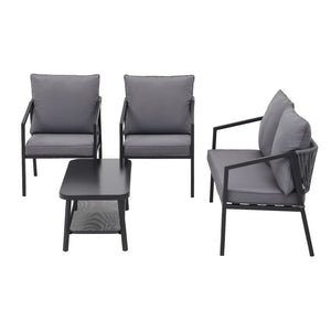 4 Seater Outdoor Sofa Set | 4PCS | Table & Chair Setting | Patio Furniture