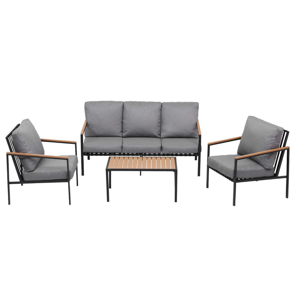 5 Seater Outdoor Sofa Set | 4PCS | Table & Bench | Patio Furniture