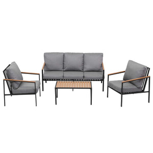 5 Seater Outdoor Sofa Set | 4PCS | Table & Bench | Patio Furniture