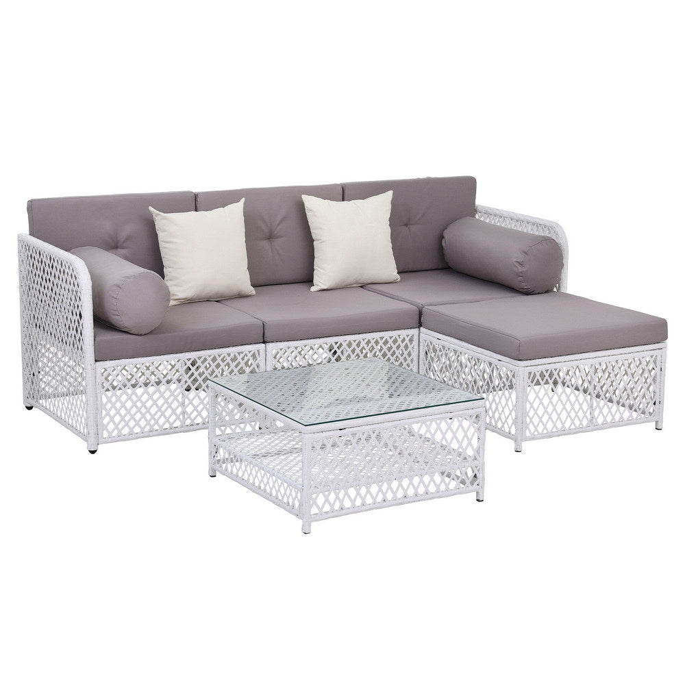 Outdoor Sofa Set | 4 Seater | 5pc Table & Chairs | Patio Furniture
