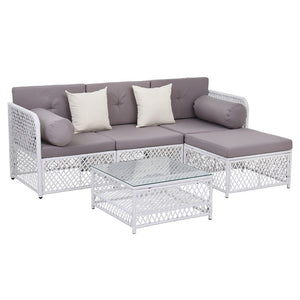 Outdoor Sofa Set | 4 Seater | 5pc Table & Chairs | Patio Furniture