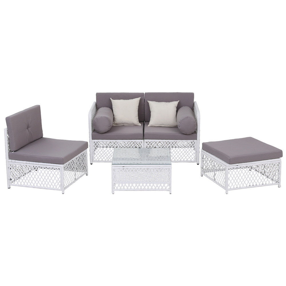 Outdoor Sofa Set | 4 Seater | 5pc Table & Chairs | Patio Furniture