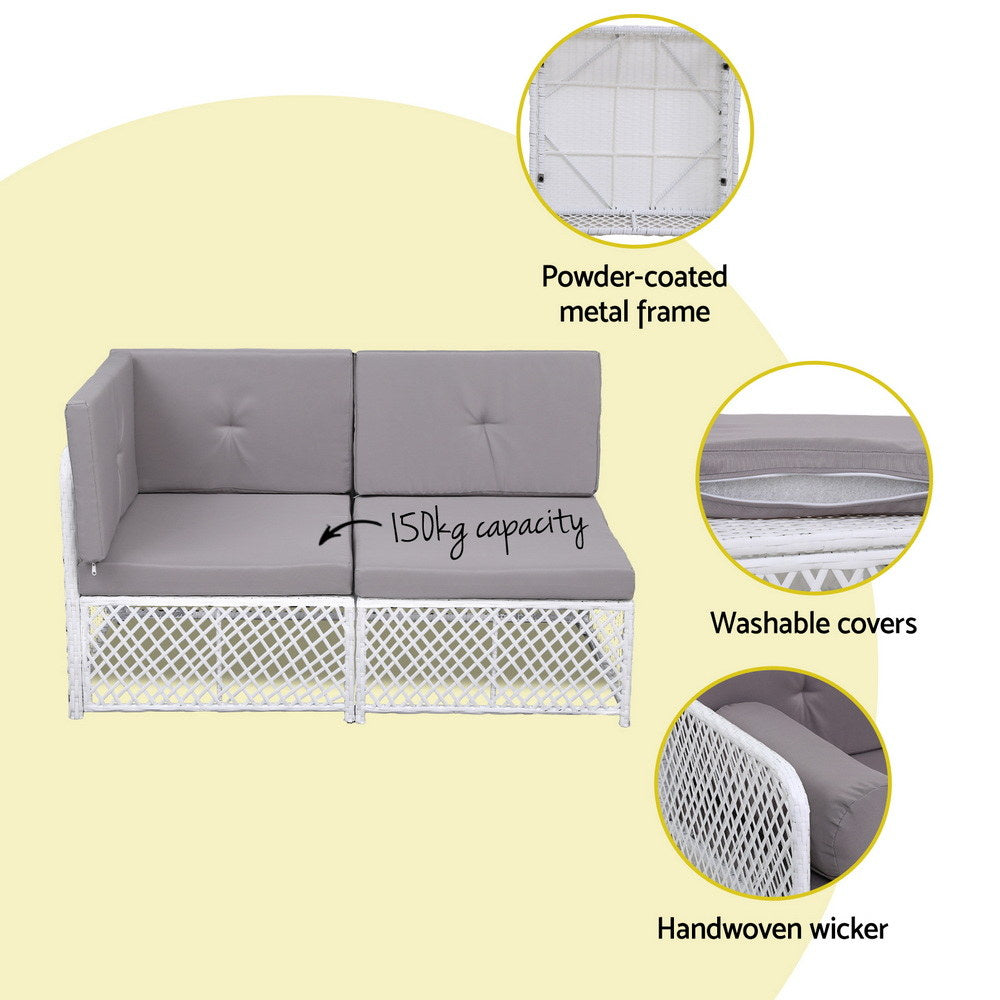 Outdoor Sofa Set | 4 Seater | 5pc Table & Chairs | Patio Furniture
